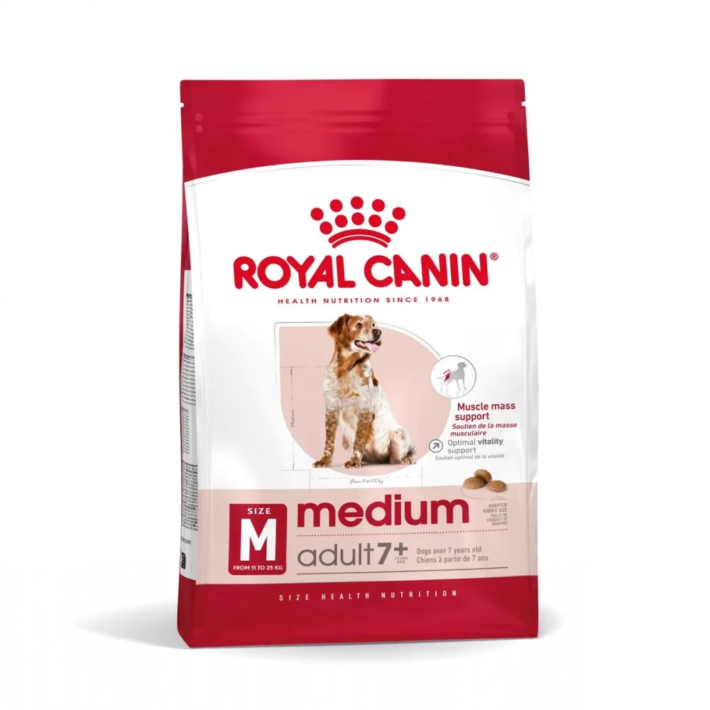 Royal Canin Medium Adult 7+, 15 kg Hrană Uscată pentru caini