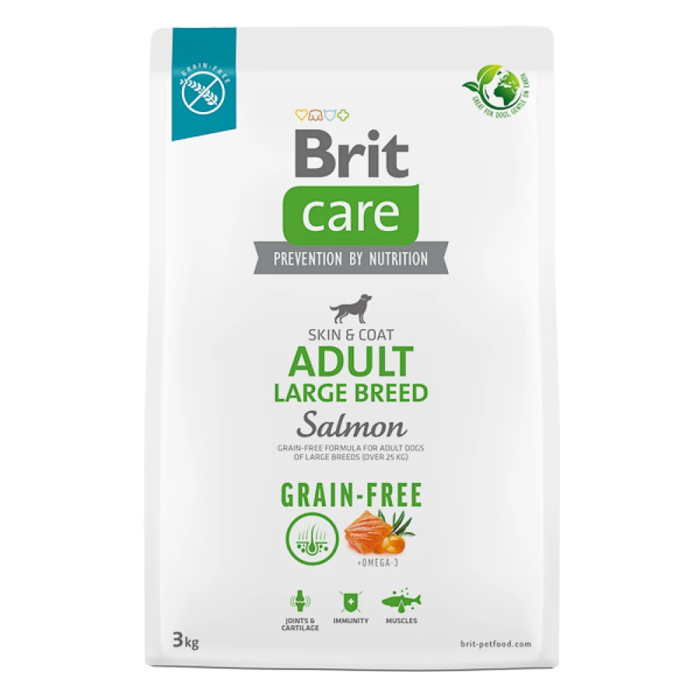 Brit Care Grain Free Adult Large Breed Somon si Cartofi, 3 kg Hrană Uscată pentru caini
