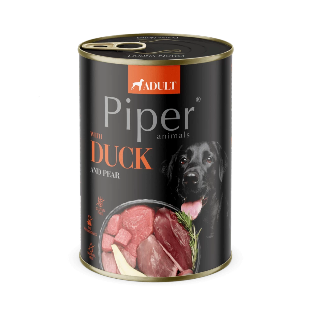 Piper Adult Dog cu Carne de Rata si Pere, 400 g Hrană Umedă pentru caini